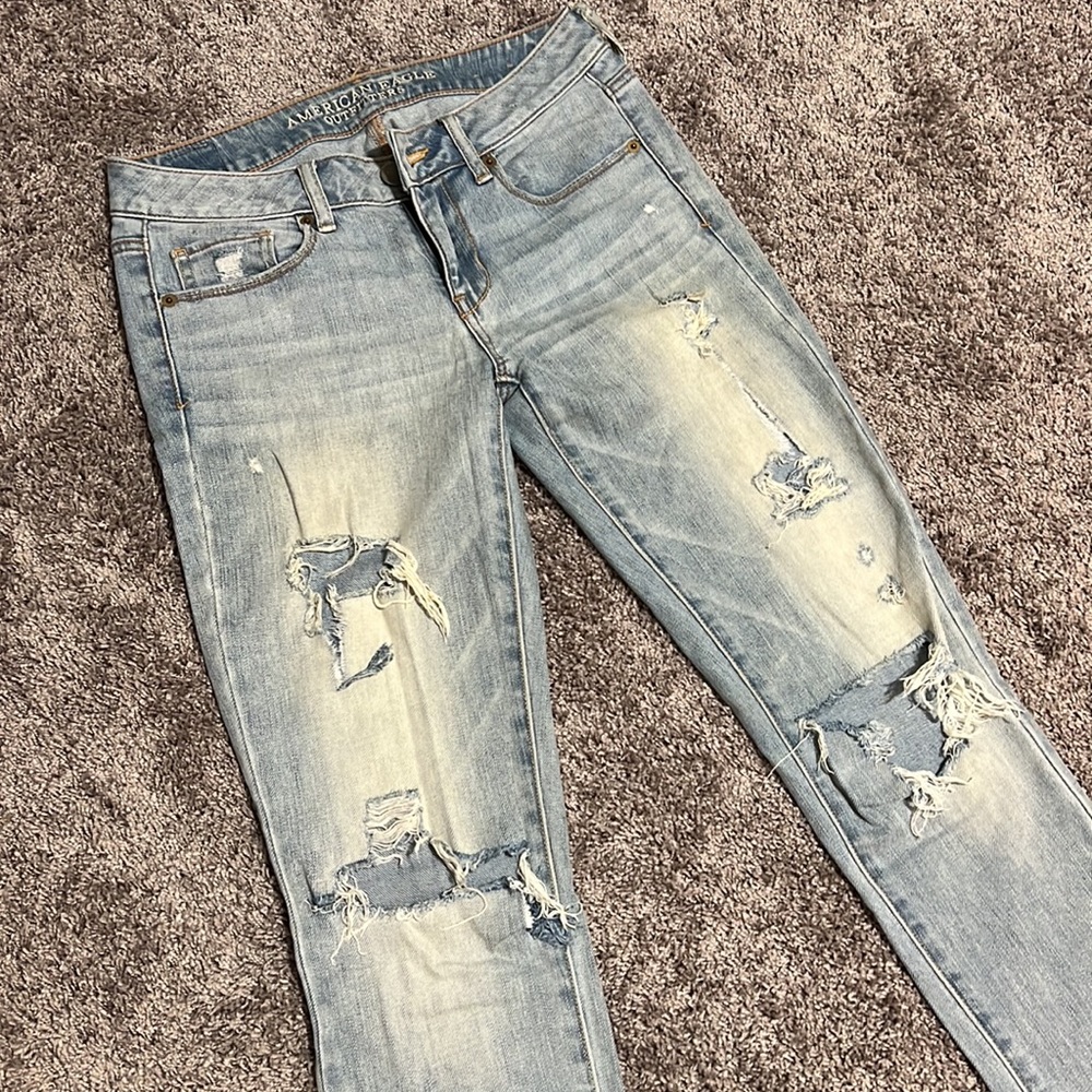Ripped Light Wash Jeans